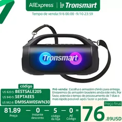 [BR] Caixa de som Bluetooth Tronsmart Bang SE RGB 40W TWS Com bluetooth 5.3, até 24h de reprodução