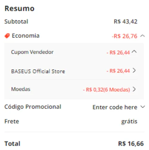 Imagem na descrição da promoção