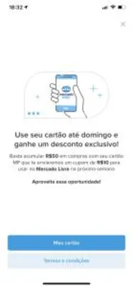 [Usuários Selecionados] Use o Cartão Mercado Pago Visa e ganhe R$10 OFF no Mercado Livre