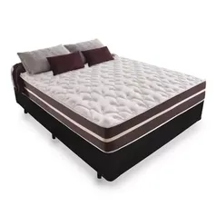 Cama Box Casal + Colchão De Molas Comfort Prime 138Cm Preto