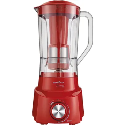 Liquidificador Britânia 900W 2.65L Diamante 800 com Filtro e 4 Velocidades Vermelho