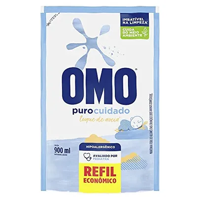 Sabão Líquido Omo Puro Cuidado Refil 900ml