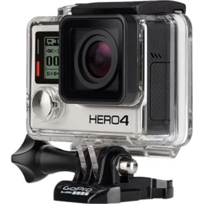 Câmera Digital GoPro Hero 4 Black Adventure 12MP com WiFi Bluetooth e Gravação 4K por R$ 1619