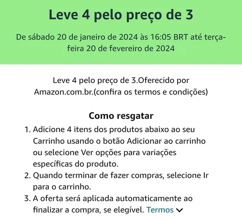 Imagem na descrição da promoção