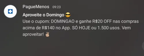 Imagem na descrição da promoção