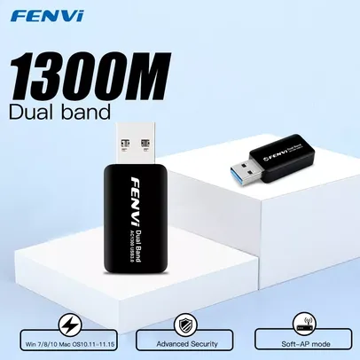 Adaptador wifi usb 3.0 fenvi dual band 2.4G/5Ghz 