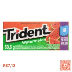 Goma de Mascar Melancia Trident  18Un 30,6g