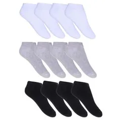 Meia Masculina Kit 12 Pares Cano Soquete Sport Algodão Tamanho 39 a 42