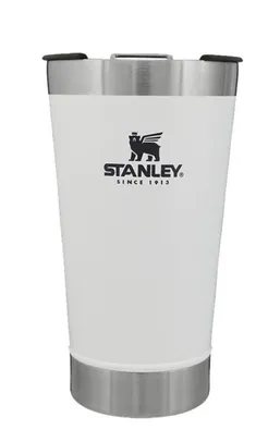 [ Ame R$94,99 ] Copo Térmico Stanley Inox c/ Tampa e Abridor 580ml Branco