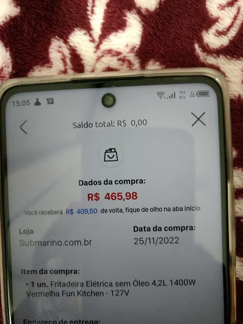 Imagem na descrição da promoção