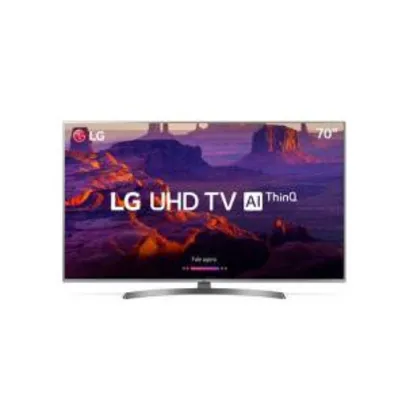 [AME] Smart TV LED 70" Ultra HD 4K LG 70UK6540, ThinQ AI, HDR 10 Pro, 4 HDMI  2 USB - R$ 5579 (receba R$ 279 de volta)