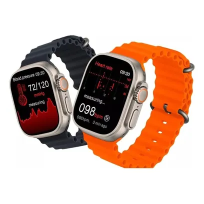 Foto do produto Smart Watch U9 Ultra 49mm Serie 9 Relogio Original Bluetooth Android Ios Gps NFC Lançamento 2023 - Unissex - Laranja