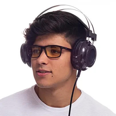 Óculos Titans Gamer - Peter 3 Preto - Lentes Blue Protection Amarela