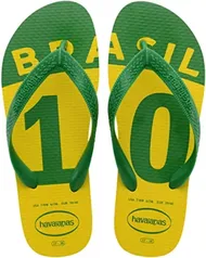 Chinelo Havaianas Brasil 10 Copa do Mundo(PRIME)