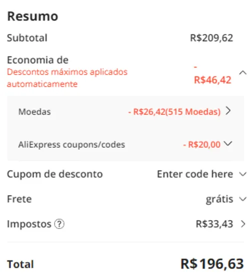 Imagem na descrição da promoção