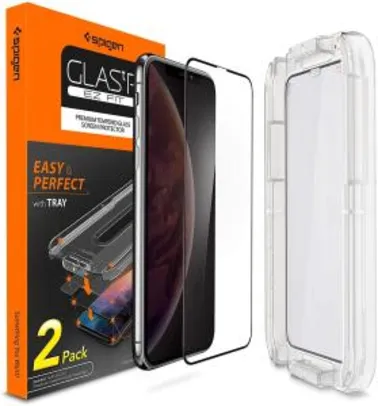 [Prime Day] Pack 2x Pelicula Originais Spigen Iphone X Xs 11 Pro Full Cover com Aplicador | R$150