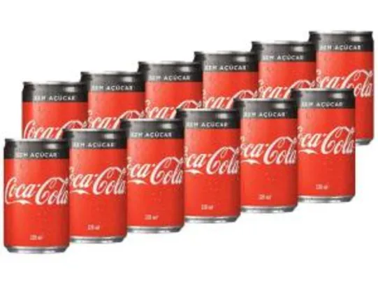 Refrigerante Lata Coca-Cola Zero 12 Unidades - 220ml | R$ 12