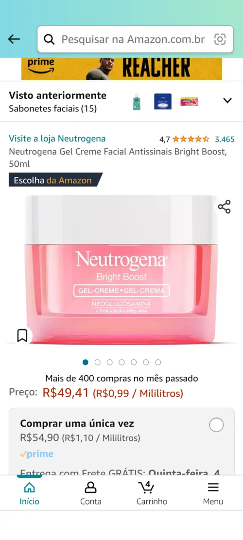 Imagem na descrição da promoção