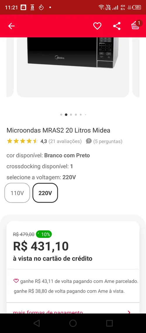 Imagem na descrição da promoção