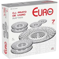 Conjunto de Pratos de Vidro Euro Home 7 Peças Rattan VDR7589 - R$30