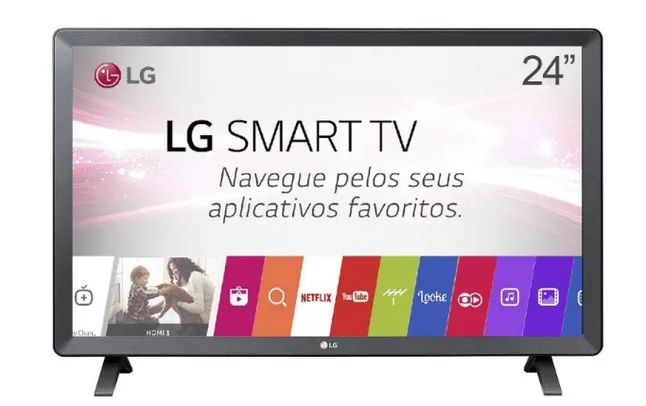 Smart TV Monitor LG 23.6" LCD LED 24TL520S HD