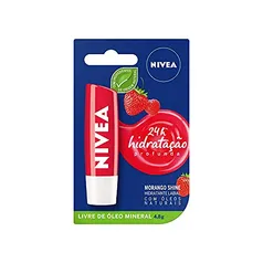 [PRIME] Leve 3 pague 2 | Protetor Labial Nivea Morango Shine 4, 8G, Nivea, Morango | R$6 cada