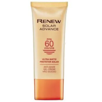 Protetor Solar Renew Solar Advance Ultra Matte Anti-Idade FPS 60 - 50g | R$ 20