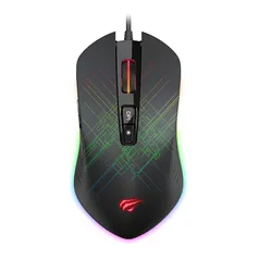 Mouse Gamer Havit MS1019, 4800 DPI, 7 Botões, RGB, Black | R$ 65