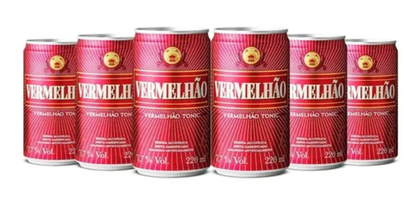 Drink Pronto Vermelhão Tonic Lata 220ml - Pack Com 6 Unids