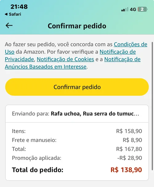 Imagem na descrição da promoção