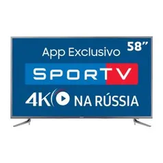 Smart TV LED 58" UHD 4K Samsung 58MU6120 HDR Premium - R$ 2992