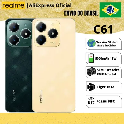 [DoBrasil] Smartphone Realme C61 128GB/4 gb