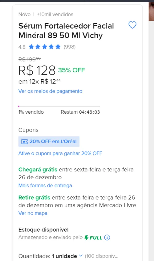 Imagem na descrição da promoção