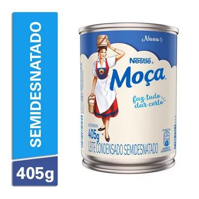 Leite Condensado Semidesnatado Moça Nestlé Lata 405g