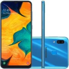 Smartphone Samsung Galaxy A30, 64GB, 16MP, Tela 6.4´, Azul - R$976