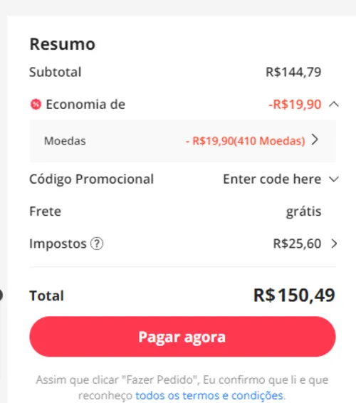 Imagem na descrição da promoção