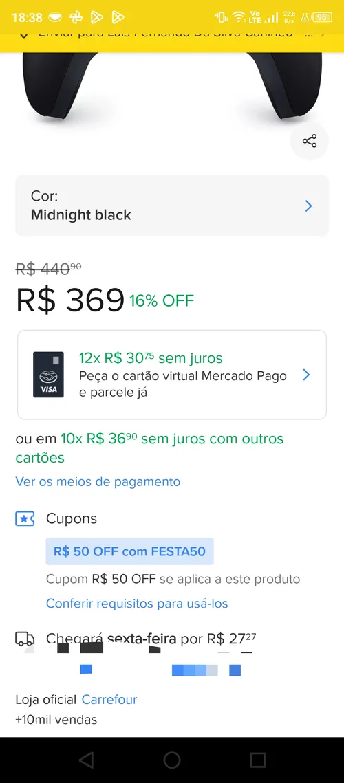 Imagem na descrição da promoção