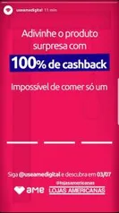 BIS com 100% de cashback