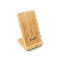 Carregador Handz Por Indução Vertical Bamboo Stand Design Minimalista