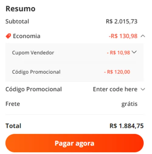 Imagem na descrição da promoção