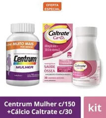 Kit Centrum Mulher c/150 +Cálcio Caltrate c/30