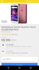 Smartphone Celular Quantum You E 4g 3gb32gb Rosa por R$ 399