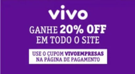 [Vivo Valoriza] 20% de Desconto em todo site Netshoes