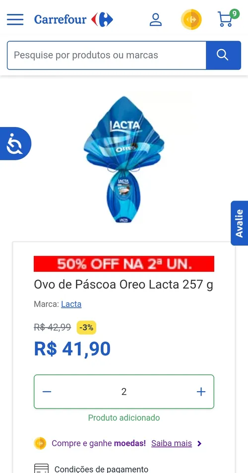 Imagem na descrição da promoção