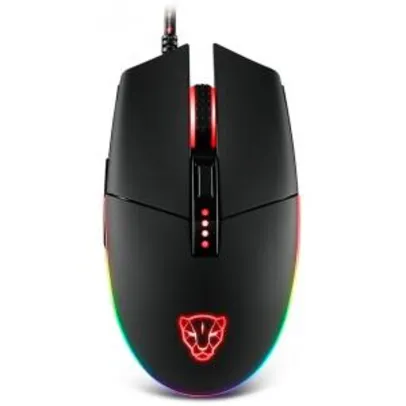 Mouse Gamer Motospeed V50 4000 DPI, RGB Backlight, Black, FMSMS0005PTO | R$110
