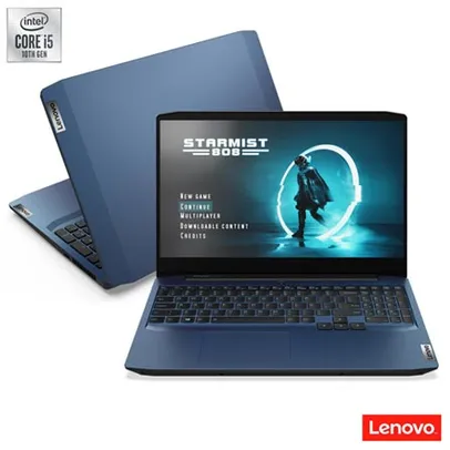 Notebook Gamer LENOVO GAMING3i Intel®Core™i5 Placa NVIDIAGTX1650, 8GB-256GBSSD-Linux, Tela 15.6" - 8