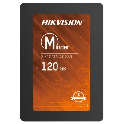 SSD Hikvision Minder, 120GB, Sata III, Leitura 460MBs e Gravação 360MBs, HS-SSD-Minder(S)/120G | R$150