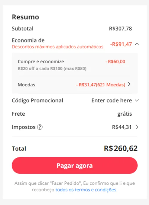 Imagem na descrição da promoção