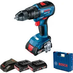 Bosch Parafusadeira Furadeira Impacto Gsb 18V-50 18V Brushless Com 2 Baterias 1 Carregador E Maleta