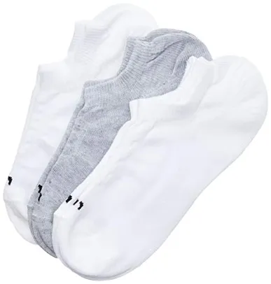 Kit 3 Meias Lupo AU Sport adulto-unissex, Branco/Branco/Cinza, 37-40